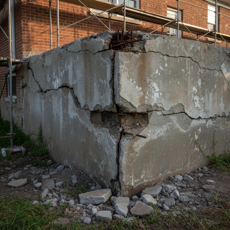 Cracked Foundation Repair in Bow, NH