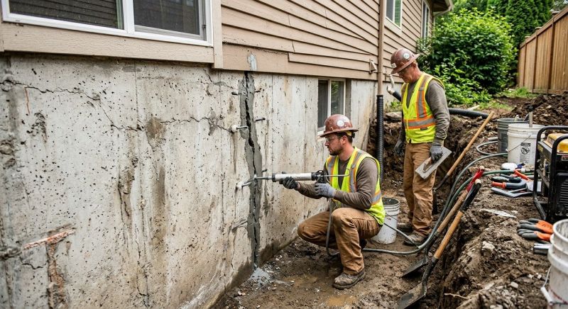 Cracked Foundation Repair in Newbury, MA