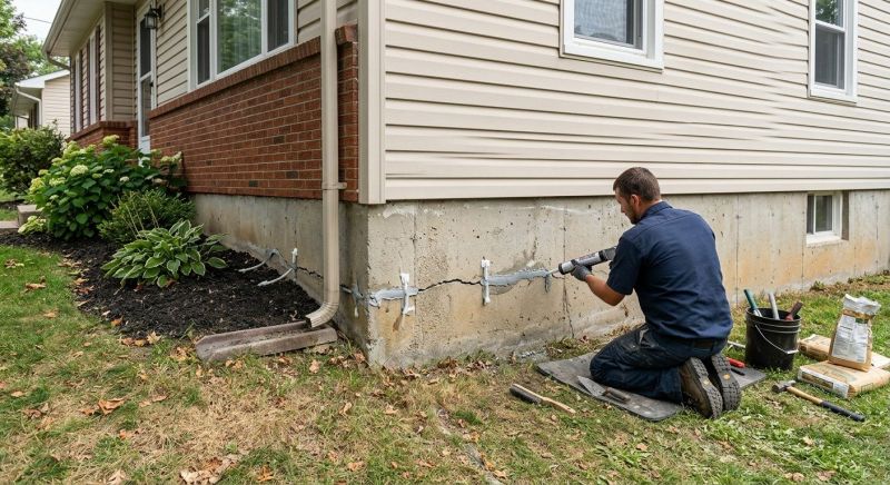 Cracked Foundation Repair in Wilmington, MA