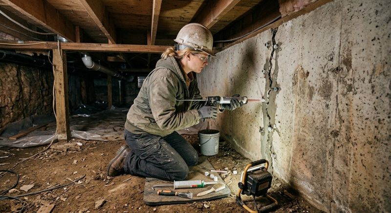 Crawlspace Foundation Repair in Hampstead, NH
