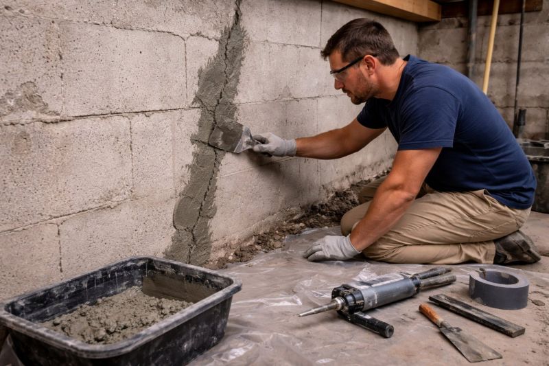 Foundation Crack Repair in Dunstable, MA