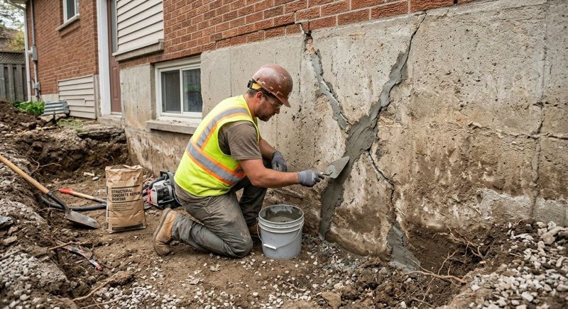 Foundation Crack Repair in North Andover, MA