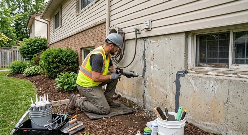 Foundation Crack Sealing in Rockingham County, NH