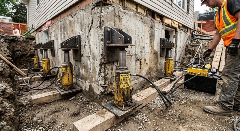 Foundation Jacking in Andover, MA