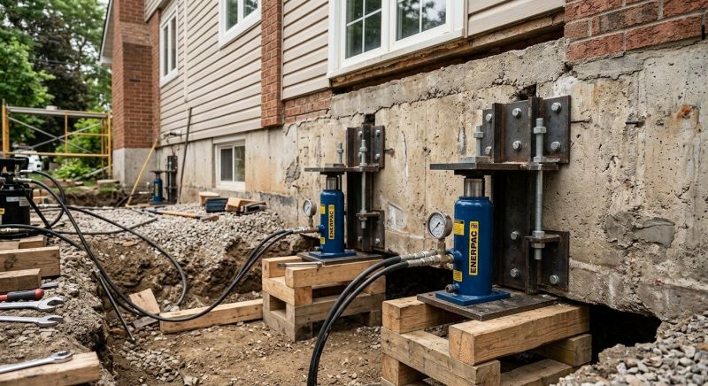 Foundation Jacking in Dracut, MA