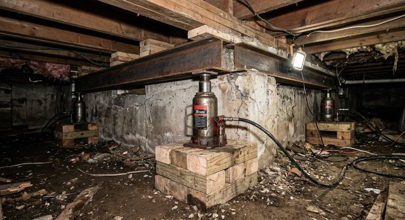 Foundation Jacking in Dracut, MA