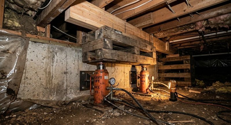 Foundation Jacking in Tewksbury, MA
