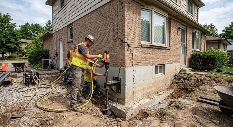 Foundation Lifting in Groton, MA