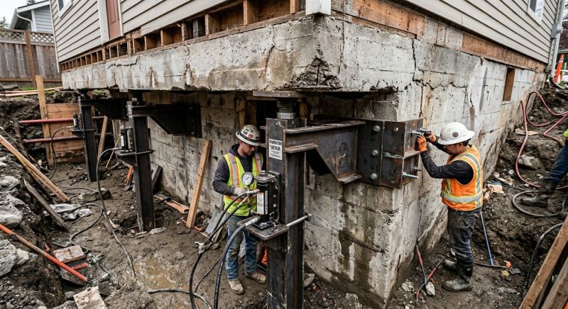 Foundation Lifting in Wilmington, MA