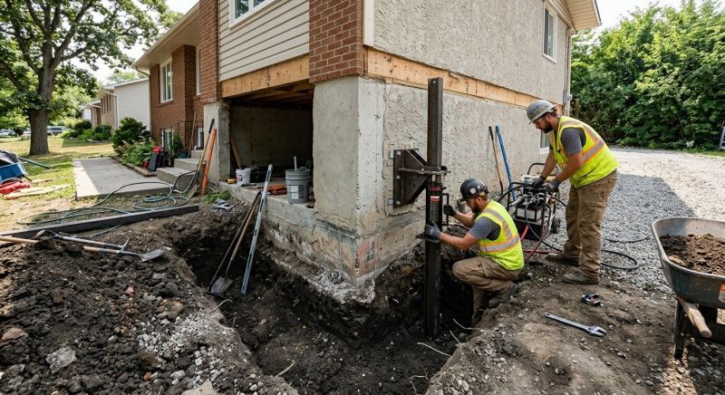 Foundation Pier Repair in Rockingham County, NH