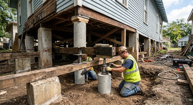 Foundation Pier Repair in Rockingham County, NH