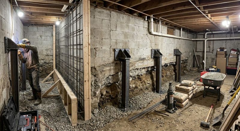 Foundation Stabilizing in Hudson, NH