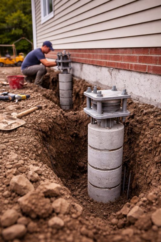 Helical Piers Installation in Rockingham County, NH