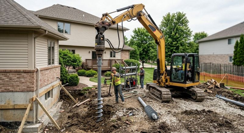Helical Pile Installation in Rockingham County, NH
