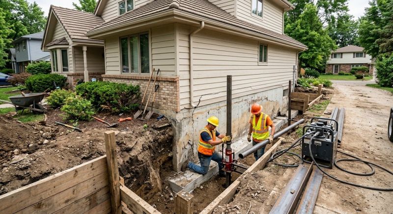 House Foundation Repair in Chelmsford, MA