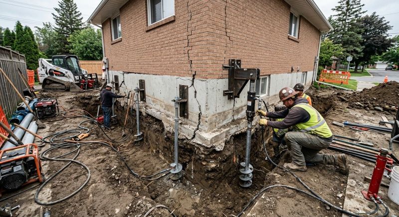 Sinking Foundation Repair in Epping, NH