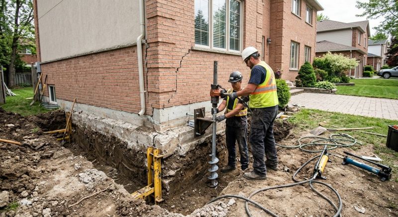 Sinking Foundation Repair in Hollis, NH