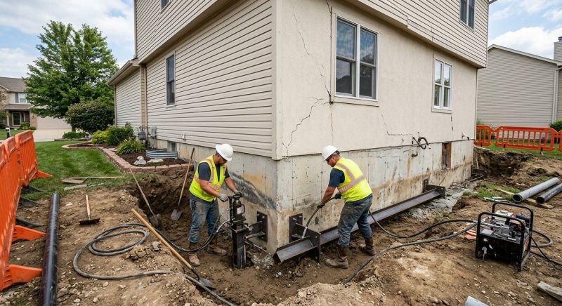 Sinking Foundation Repair in Nashua, NH