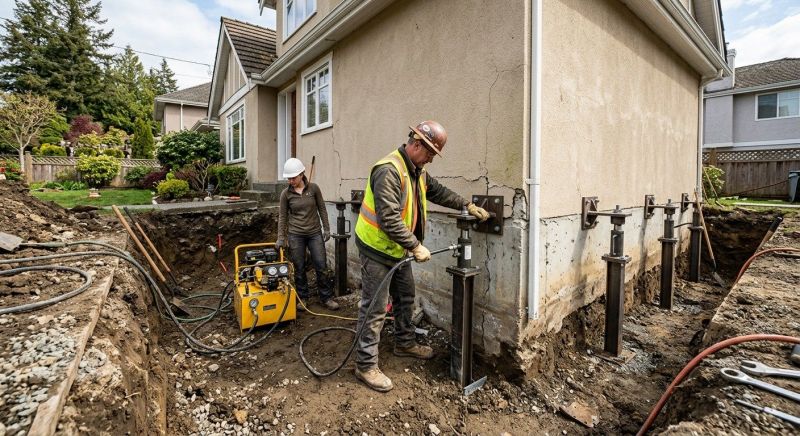 Sinking Foundation Repair in Topsfield, MA